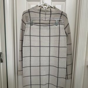 2 Piece Plaid Window Pane Dress